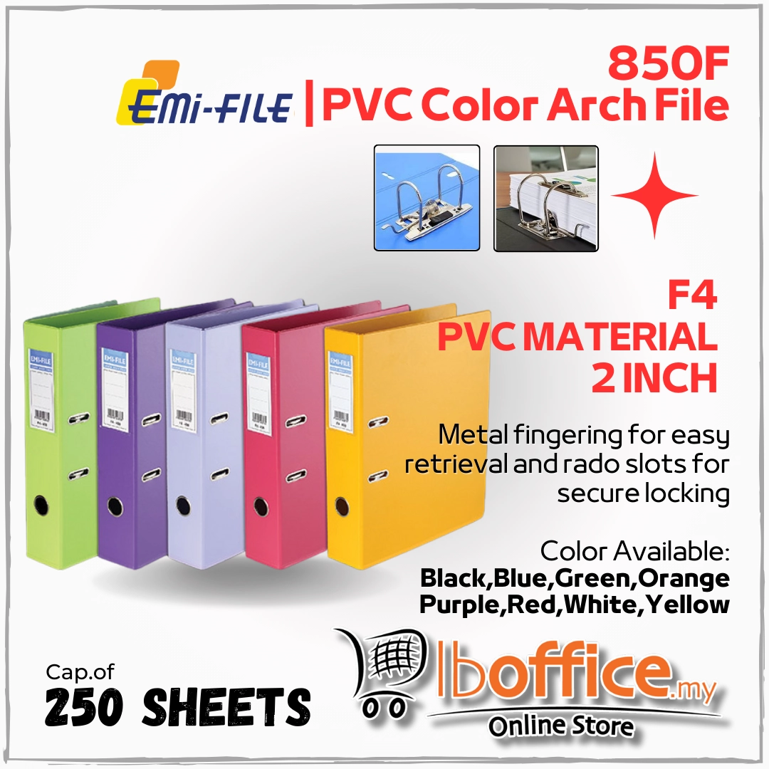 Emi File 850F PVC Colour Arch File - F4 2-Inch | lboffice online store ...