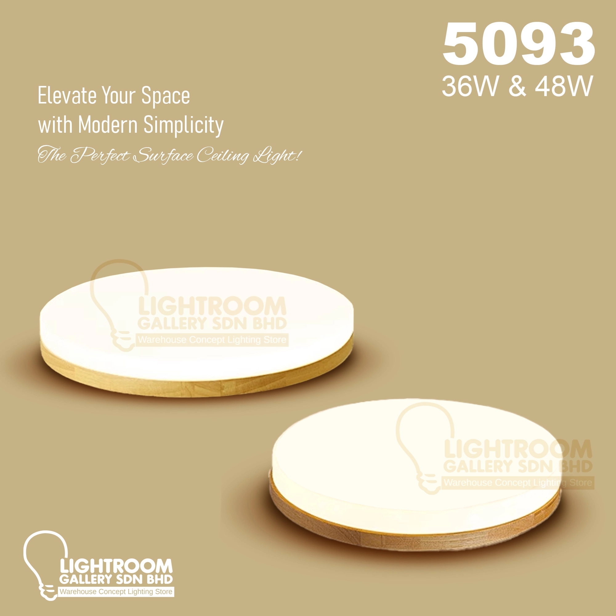 5093 R 5093 36W / 48W 3C WD SURFACE LIGHT | LIGHTROOM GALLERY SDN BHD