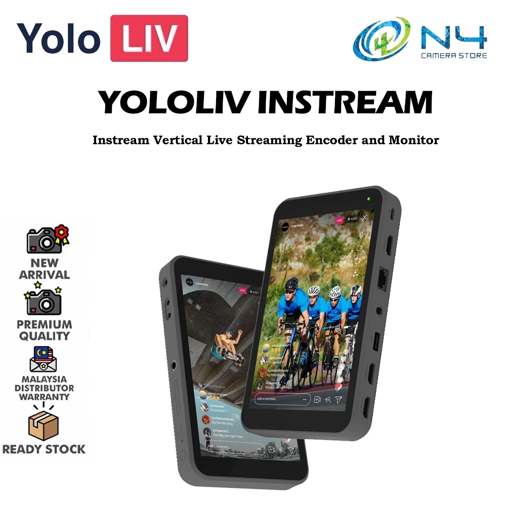 Yolo Instream YoloLiv Instream Vertical Live Streaming Encoder and Monitor | N4 ...