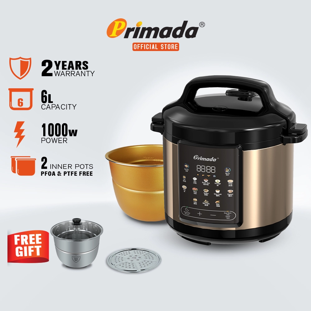 Prima Cooker New Model Primada 6 Liter Speedy Intelligent Cooker MPC6330 FREE 1 ...