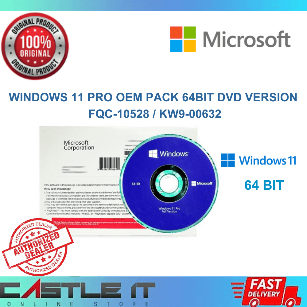 Microsoft WINDOWS 11 PRO Professional OEM PACK 64BIT DVD Version Microsoft WINDOWS 11 PRO Professional OEM PACK 64BIT DVD Version