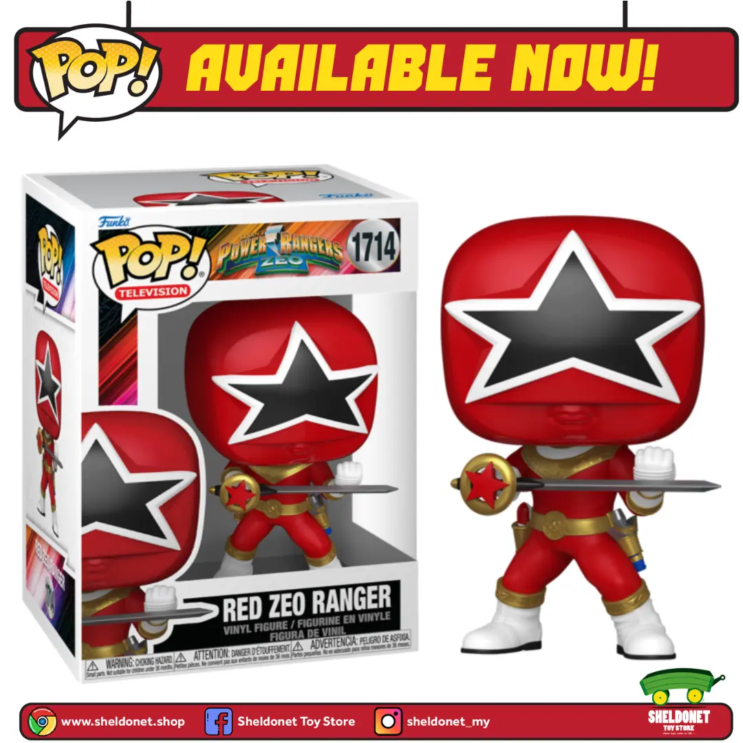 Pop! TV: Power Rangers Zeo - Red Zeo Ranger | Sheldonet Toy Store Pop! TV: Power Rangers Zeo - Red Zeo Ranger | Sheldonet Toy Store