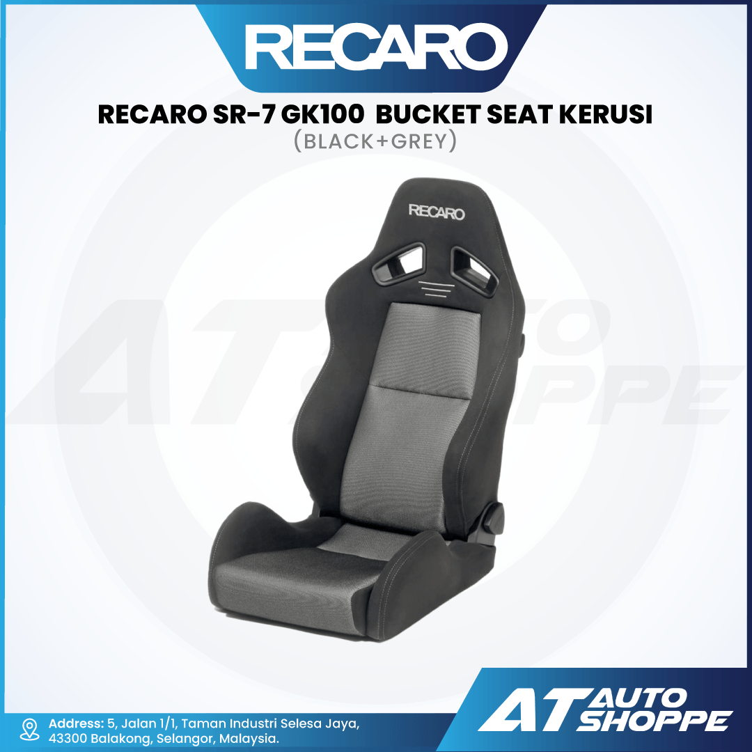RECARO SR-7 GK100 (BLACK+GREY) BUCKET SEAT KERUSI | AT AUTO SHOPPE RECARO SR-7 GK100 (BLACK+GREY) BUCKET SEAT KERUSI | AT AUTO SHOPPE