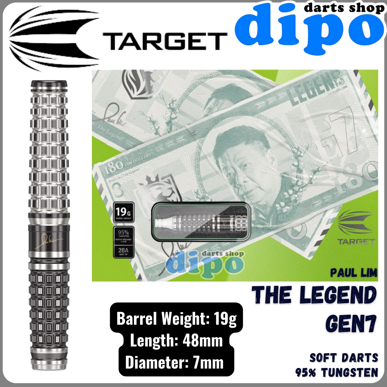 TARGET Soft Darts - The Legend Gen 7 (Paul Lim Model) | Dipo Darts TARGET Soft Darts - The Legend Gen 7 (Paul Lim Model) | Dipo Darts