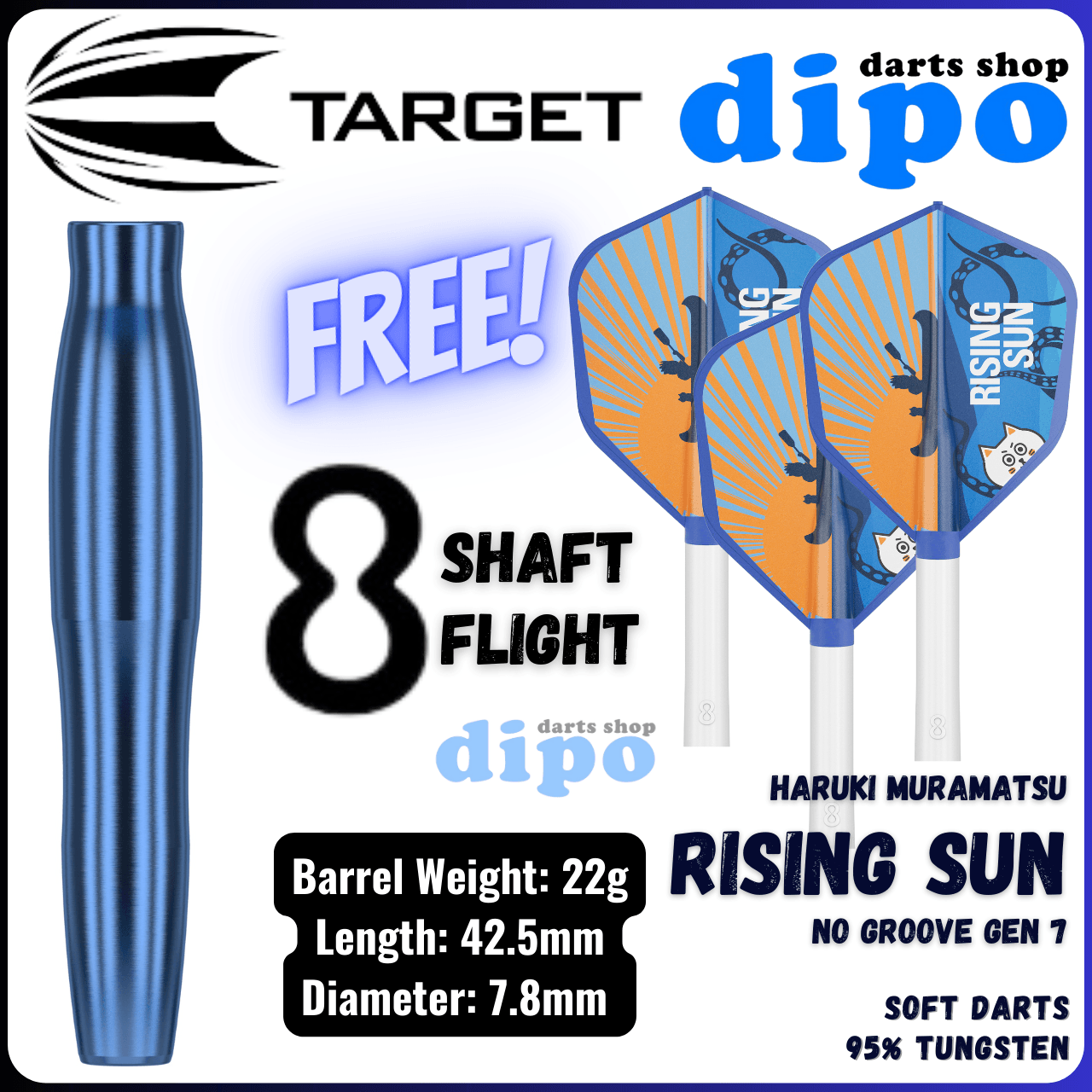 TARGET RISING SUN Gen 7 No Groove (Haruki Muramatsu model TARGET RISING SUN Gen 7 No Groove (Haruki Muramatsu model