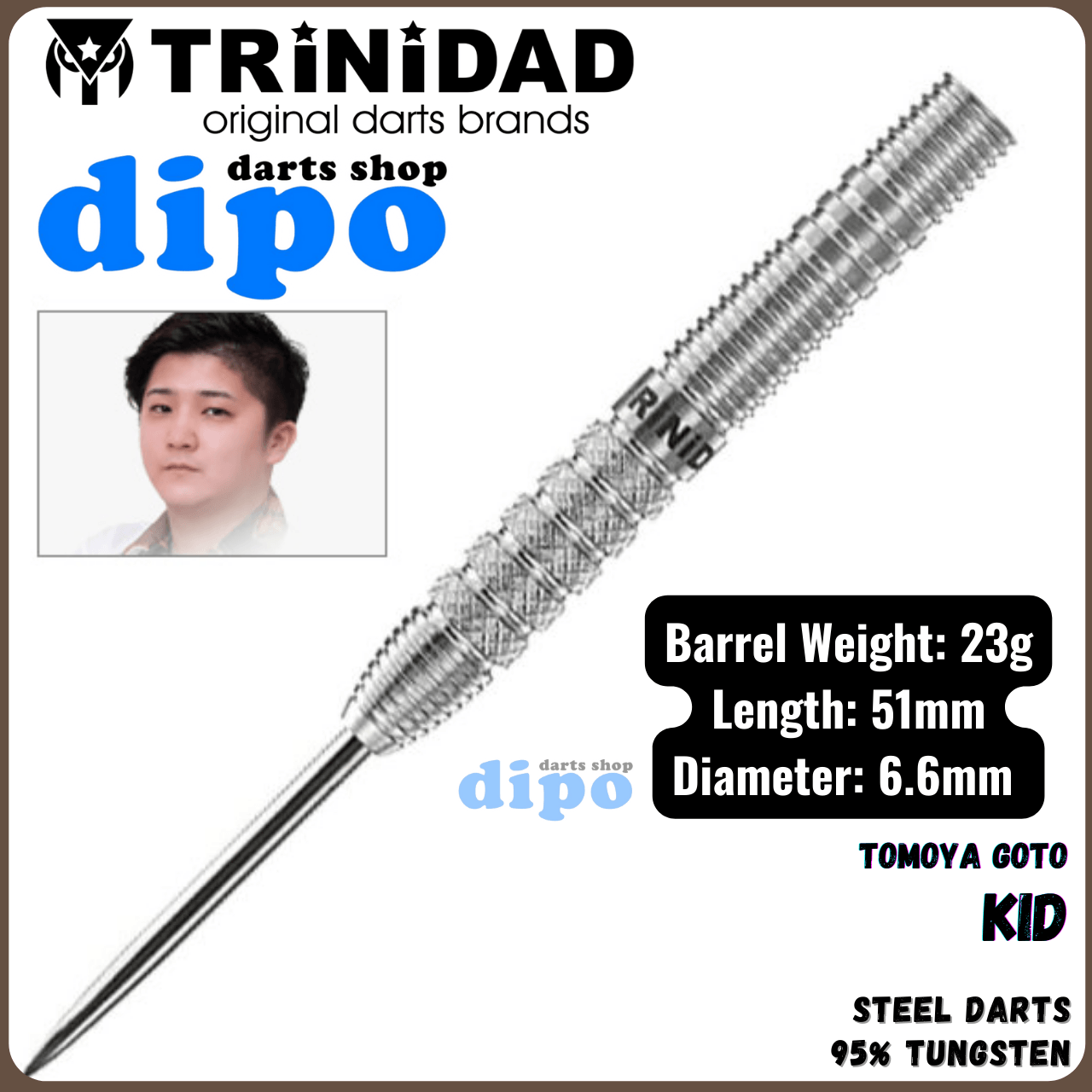 ダーツ TRiNiDAD PRO KID Tomoya Goto Model TRiNiDAD PRO KID ( Tomoya Goto model ) - TRiNiDAD Steel