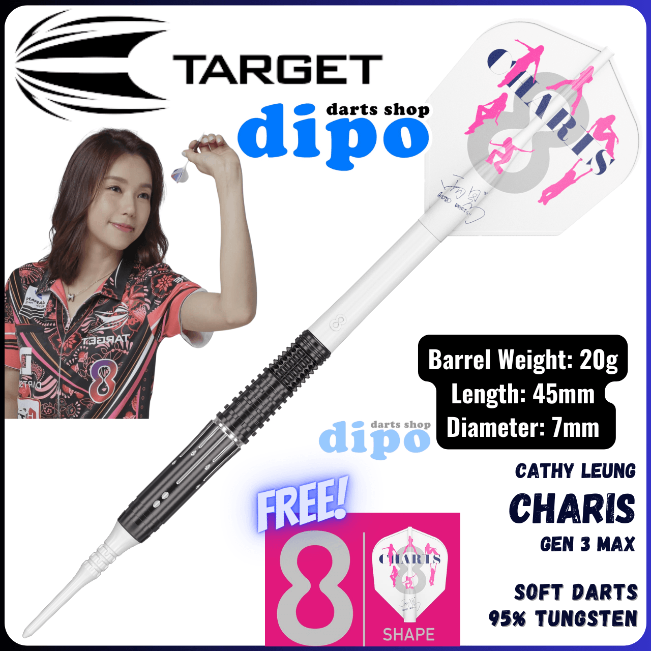 ダーツ CHARIS GENERATION 3 MAX Cathy Leung TARGET CHARIS Gen 3 MAX 20g (Cathy Leung model) - TARGET
