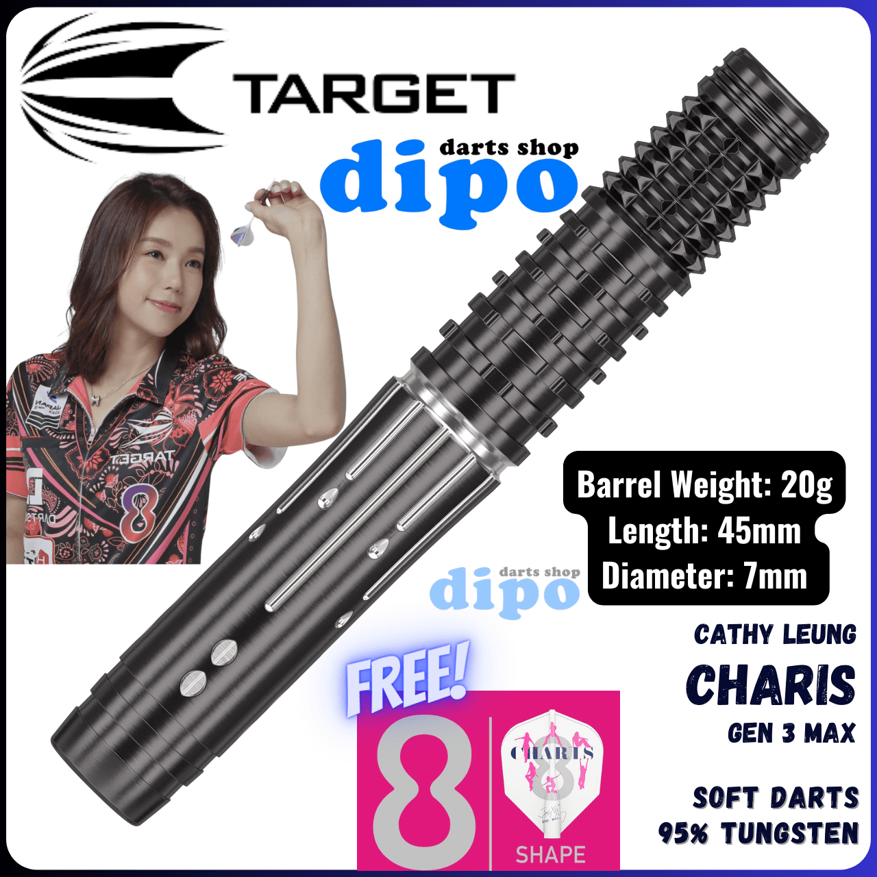 ダーツ CHARIS GENERATION 3 MAX Cathy Leung TARGET CHARIS Gen 3 MAX 20g (Cathy Leung model) - TARGET