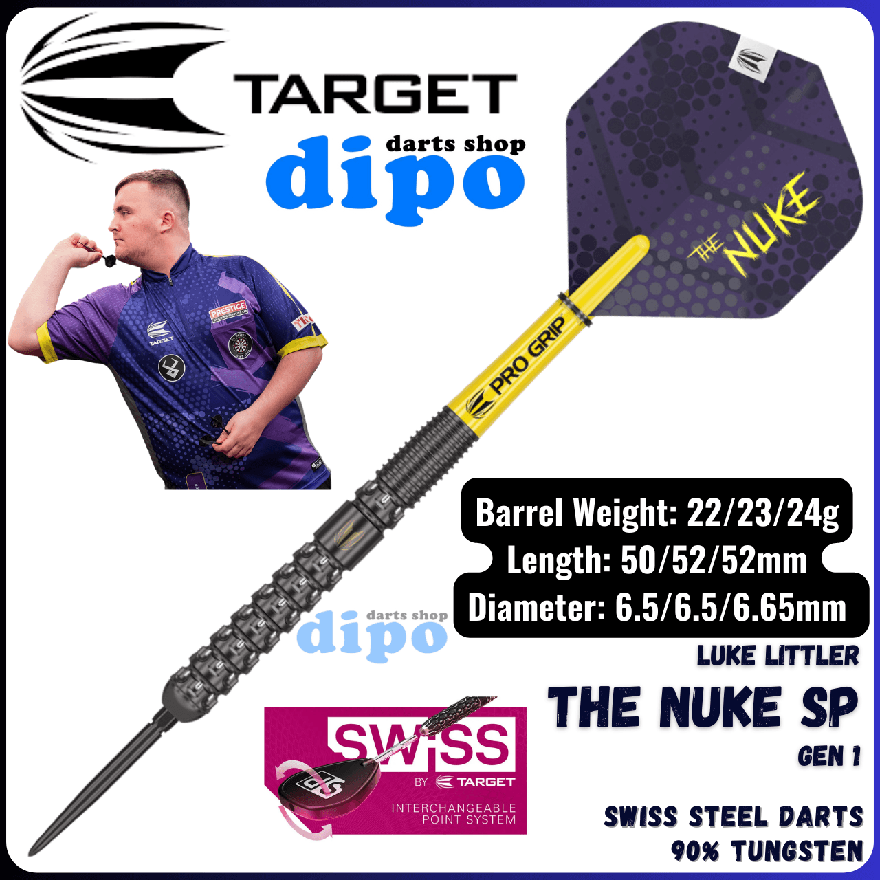 TARGET THE NUKE ( LUKE LITTLER Player Model) - Target Swiss Steel TARGET THE NUKE ( LUKE LITTLER Player Model) - Target Swiss Steel