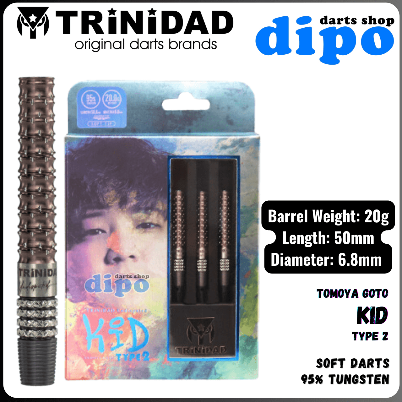 ダーツ TRiNiDAD THE KID Type2 2BA TRiNiDAD Undisputed KID Type 2 ダーツ TRiNiDAD THE KID Type2 2BA TRiNiDAD Undisputed KID Type 2