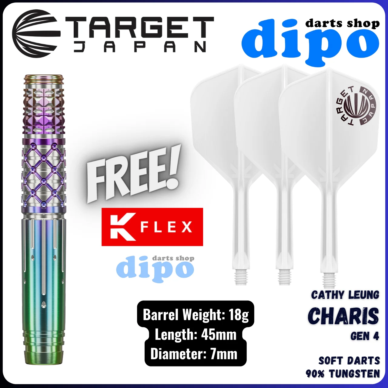 TARGET CHARIS Gen 4 (Cathy Leung model) - TARGET Soft Darts | Dipo TARGET CHARIS Gen 4 (Cathy Leung model) - TARGET Soft Darts | Dipo