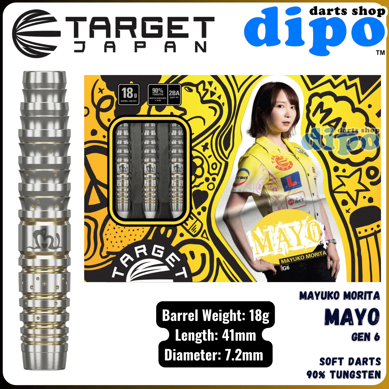 TARGET MAYO Gen 6 (Mayuko Morita model) - TARGET Soft Darts TARGET MAYO Gen 6 (Mayuko Morita model) - TARGET Soft Darts