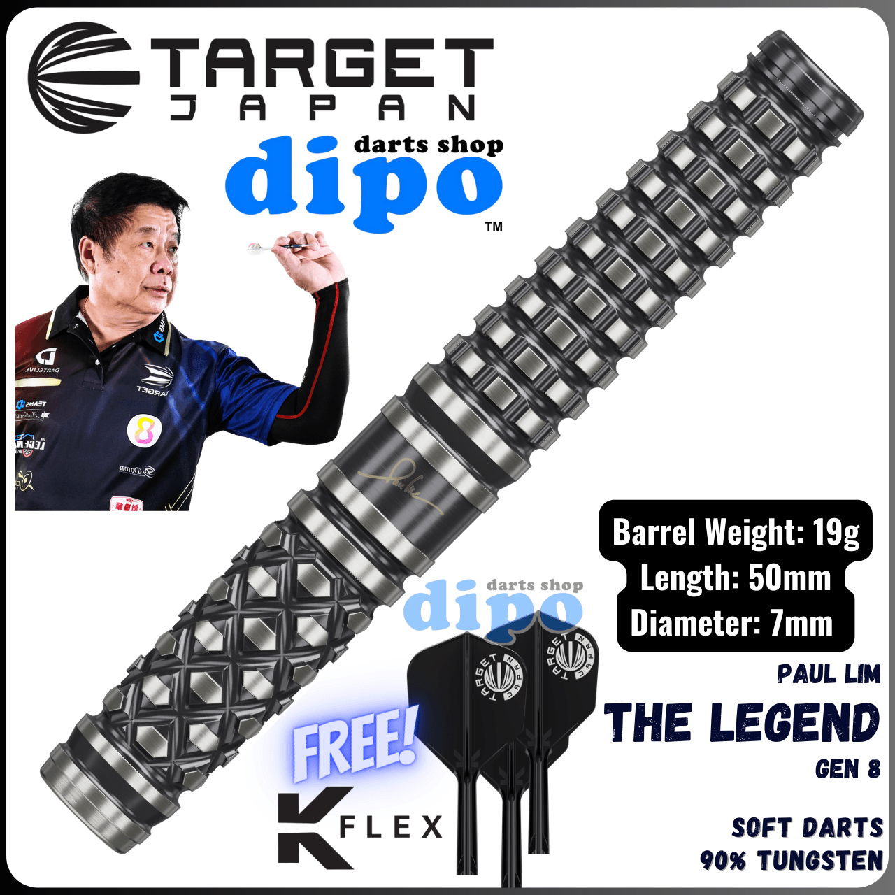 ダーツ TARGET Paul Lim LEGEND GENERATION 8 TARGET THE LEGEND Gen 8 (Paul Lim Model) - TARGET Soft Darts