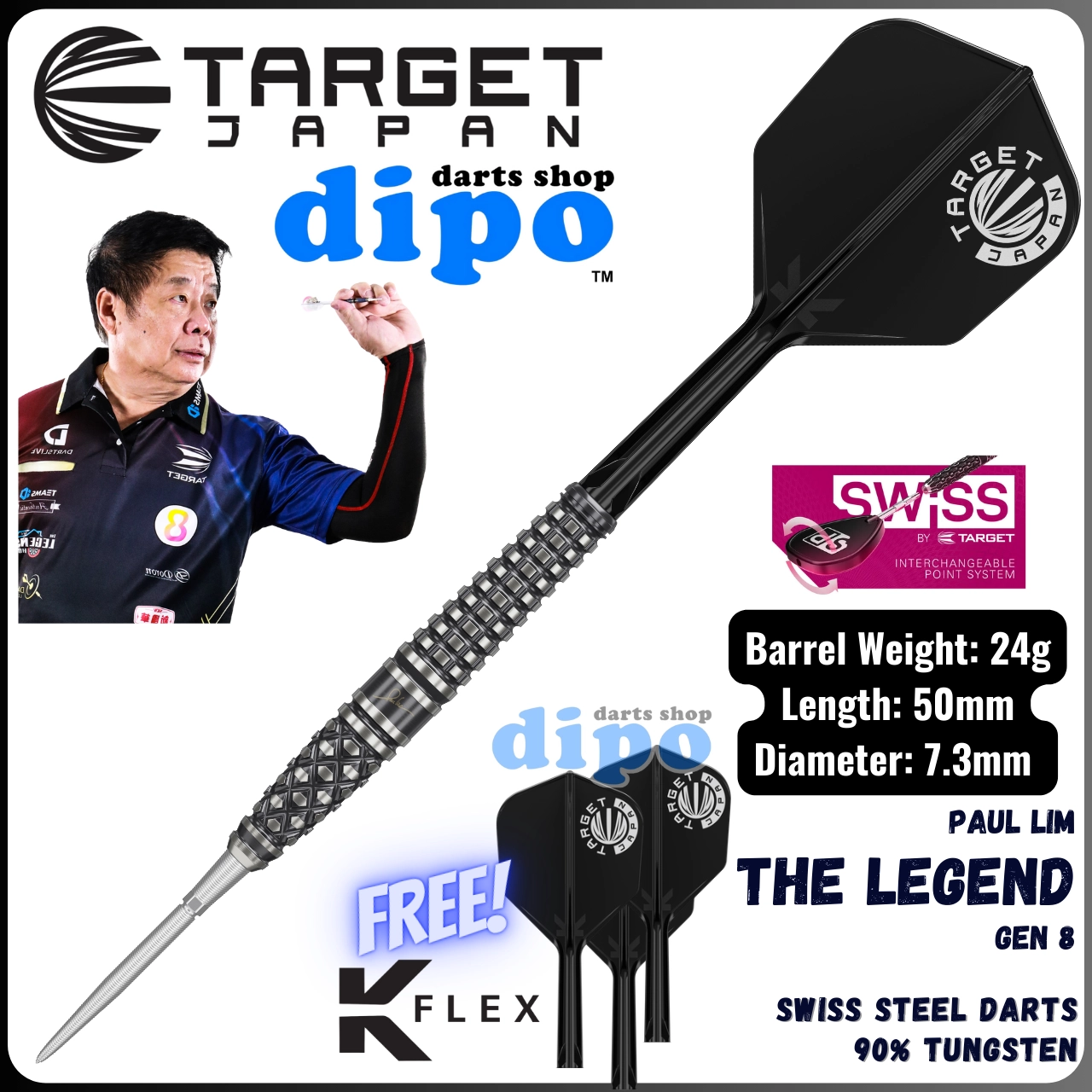 TARGET THE LEGEND Gen 8 (Paul Lim Model) - TARGET Swiss Steel TARGET THE LEGEND Gen 8 (Paul Lim Model) - TARGET Swiss Steel