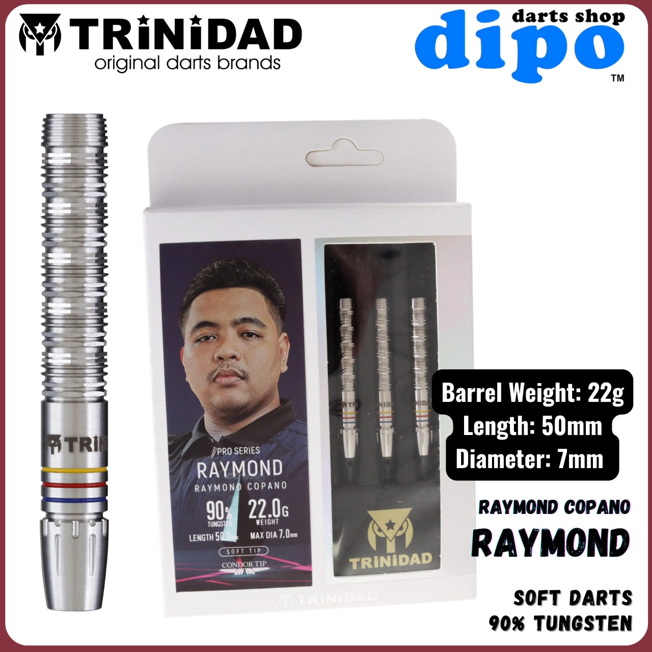 TRiNiDAD RAYMOND ( RAYMOND COPANO model ) - TRiNiDAD Soft Darts TRiNiDAD RAYMOND ( RAYMOND COPANO model ) - TRiNiDAD Soft Darts
