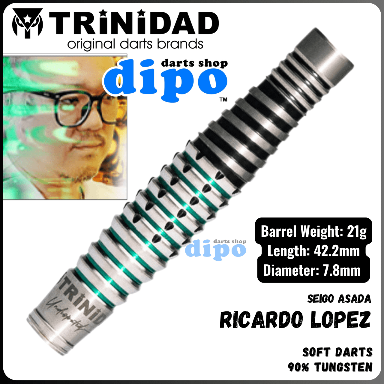 ダーツ TRiNiDAD RICARDO LOPEZ TiTO LIMITED TRiNiDAD Undisputed RICARDO Lopez ( Seigo Asada model