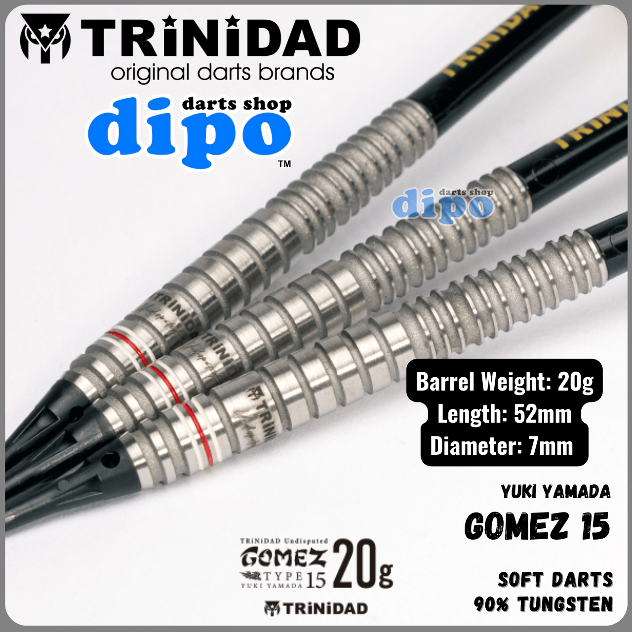ダーツ TRINIDAD GOMEZ TYPE15 20g TRiNiDAD Undisputed Gomez Type 15 20g ( Yuki Yamada model
