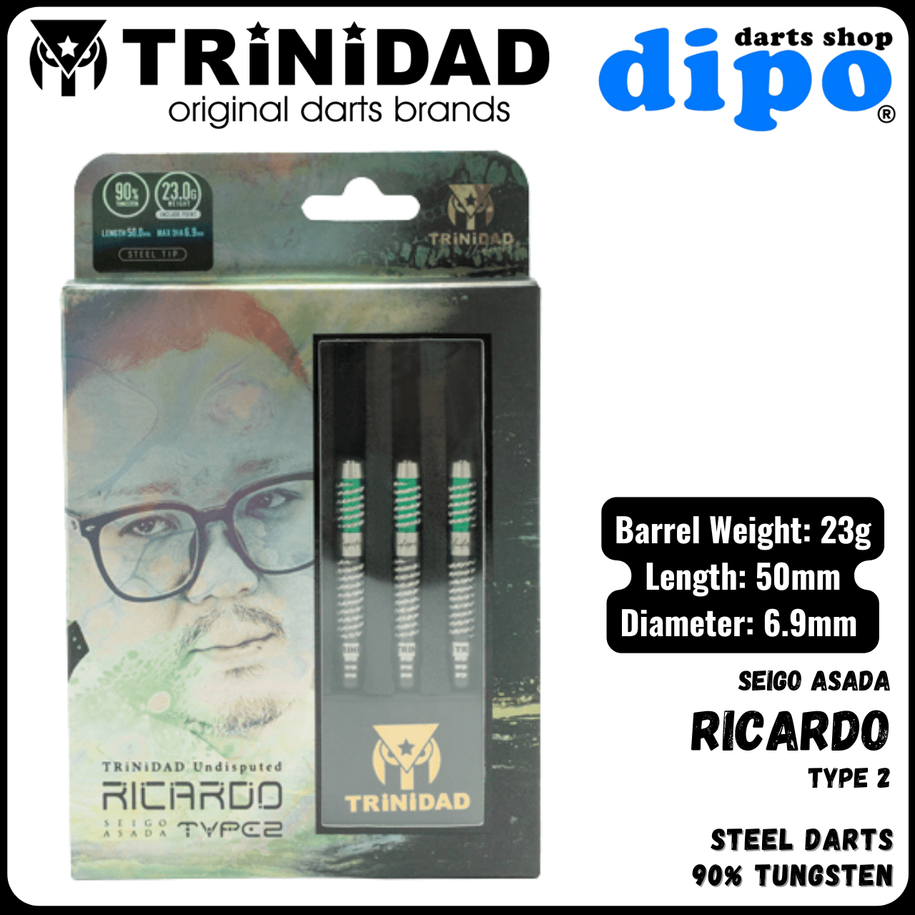 ダーツ TRINIDAD RICARDO TYPE 2 TRiNiDAD Undisputed RICARDO Type 2 ( Seigo Asada model