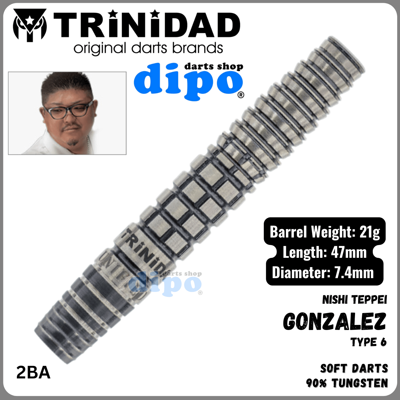 ダーツ GONZALEZ type6 TRiNiDAD Unified GONZALEZ Type 6 ( Teppei Nishi model