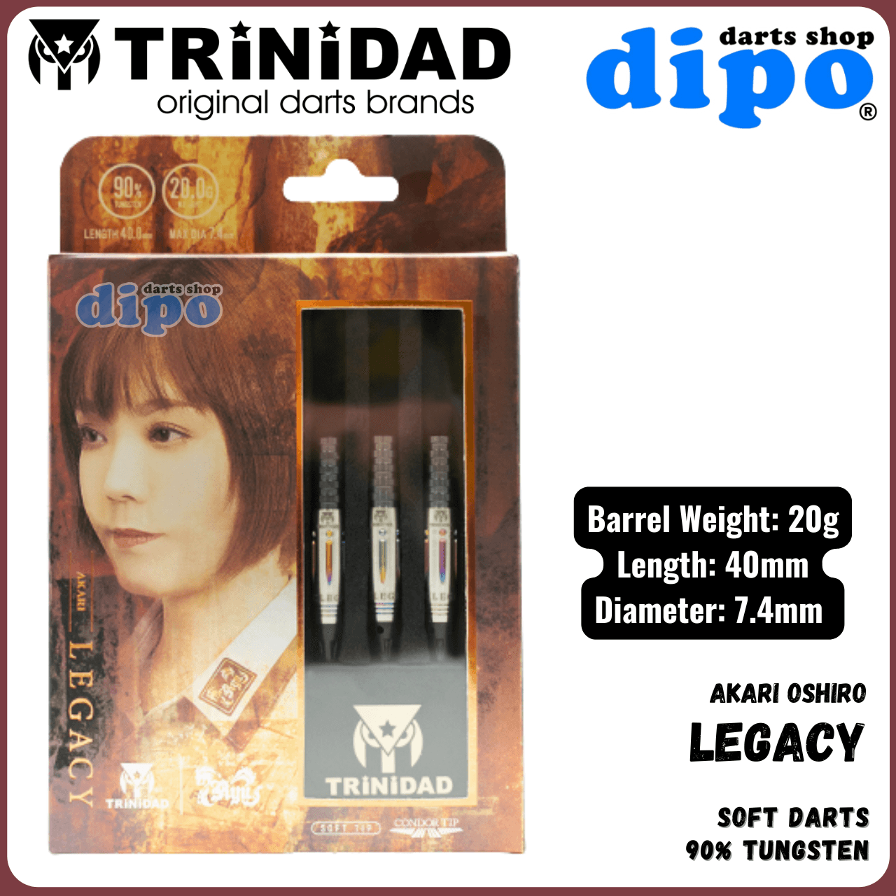 TRiNiDAD×RyuDarts AKARI LEGACY キーホルダー付き TRiNiDAD×RyuDarts TRiNiDAD×RyuDarts AKARI LEGACY キーホルダー付き TRiNiDAD×RyuDarts