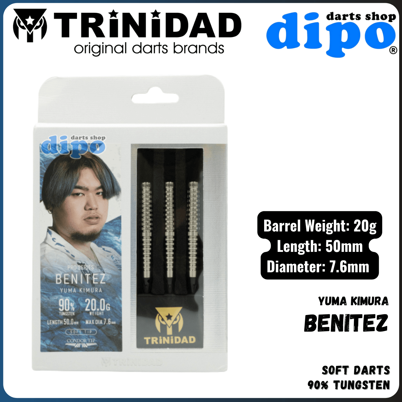 TRiNiDAD BENITEZ (Yuma Kimura model) - TRiNiDAD Soft Darts | Dipo TRiNiDAD BENITEZ (Yuma Kimura model) - TRiNiDAD Soft Darts | Dipo