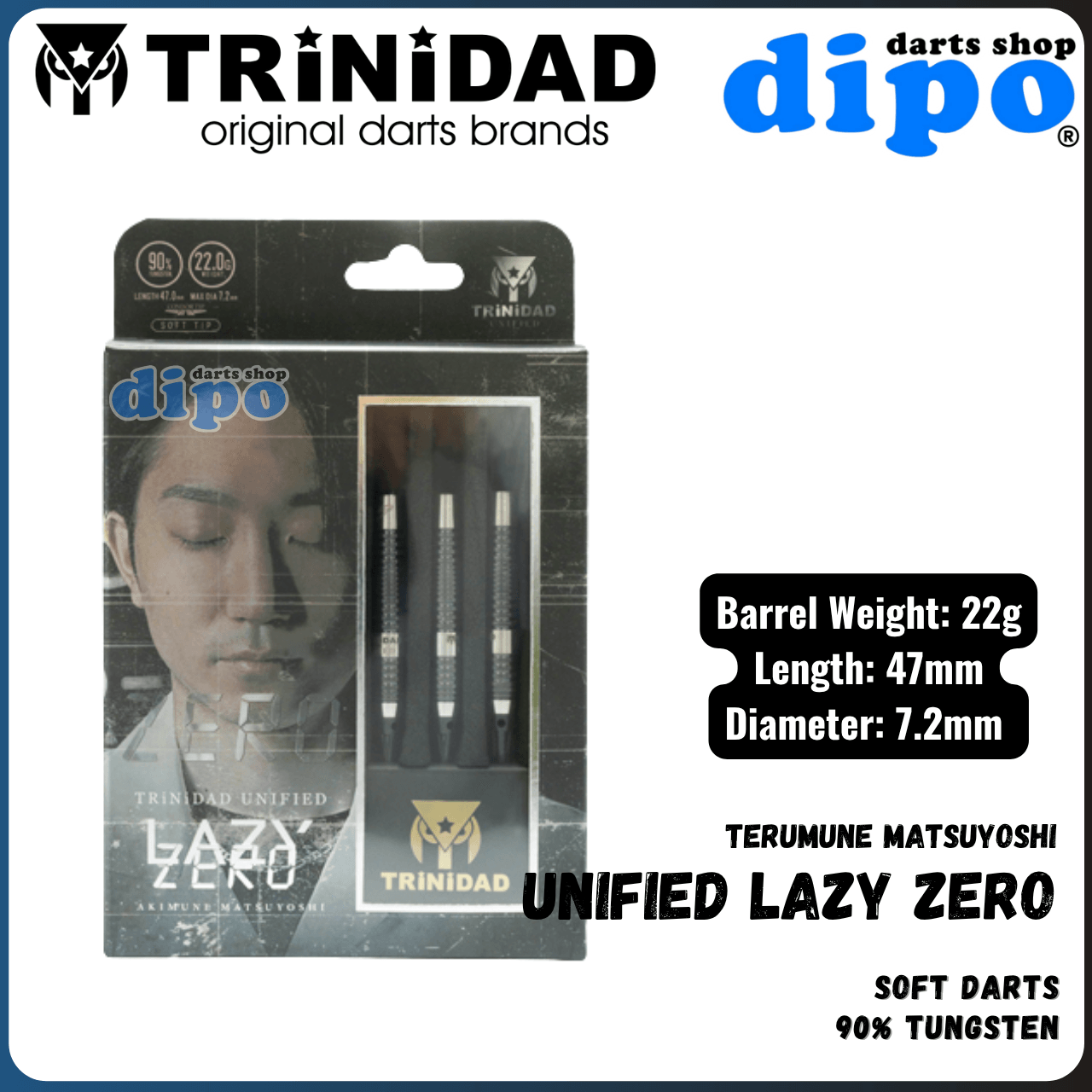 ダーツ TRiNiDAD LAZY ZERO TRiNiDAD UNIFIED LAZY ZERO ( Akimune Matsuyoshi model