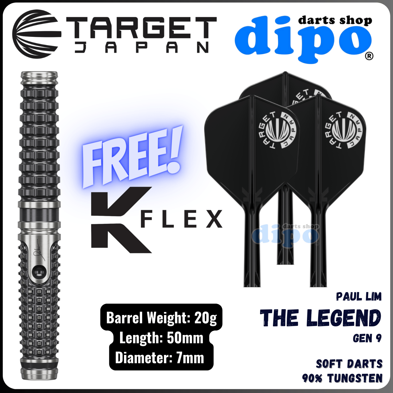 TARGET THE LEGEND Gen 9 (Paul Lim Model) - TARGET Soft Darts TARGET THE LEGEND Gen 9 (Paul Lim Model) - TARGET Soft Darts