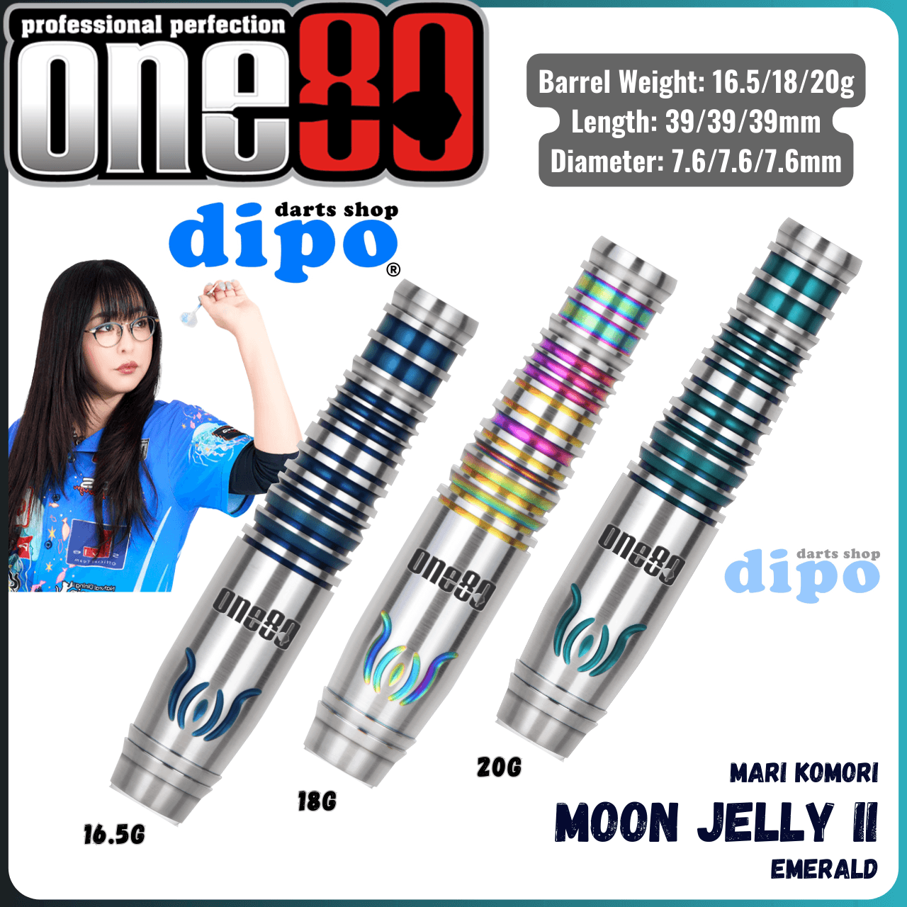 ONE80 MOON JELLY V2 (MARI KOMORI Model) - ONE80 Soft Darts | Dipo ONE80 MOON JELLY V2 (MARI KOMORI Model) - ONE80 Soft Darts | Dipo