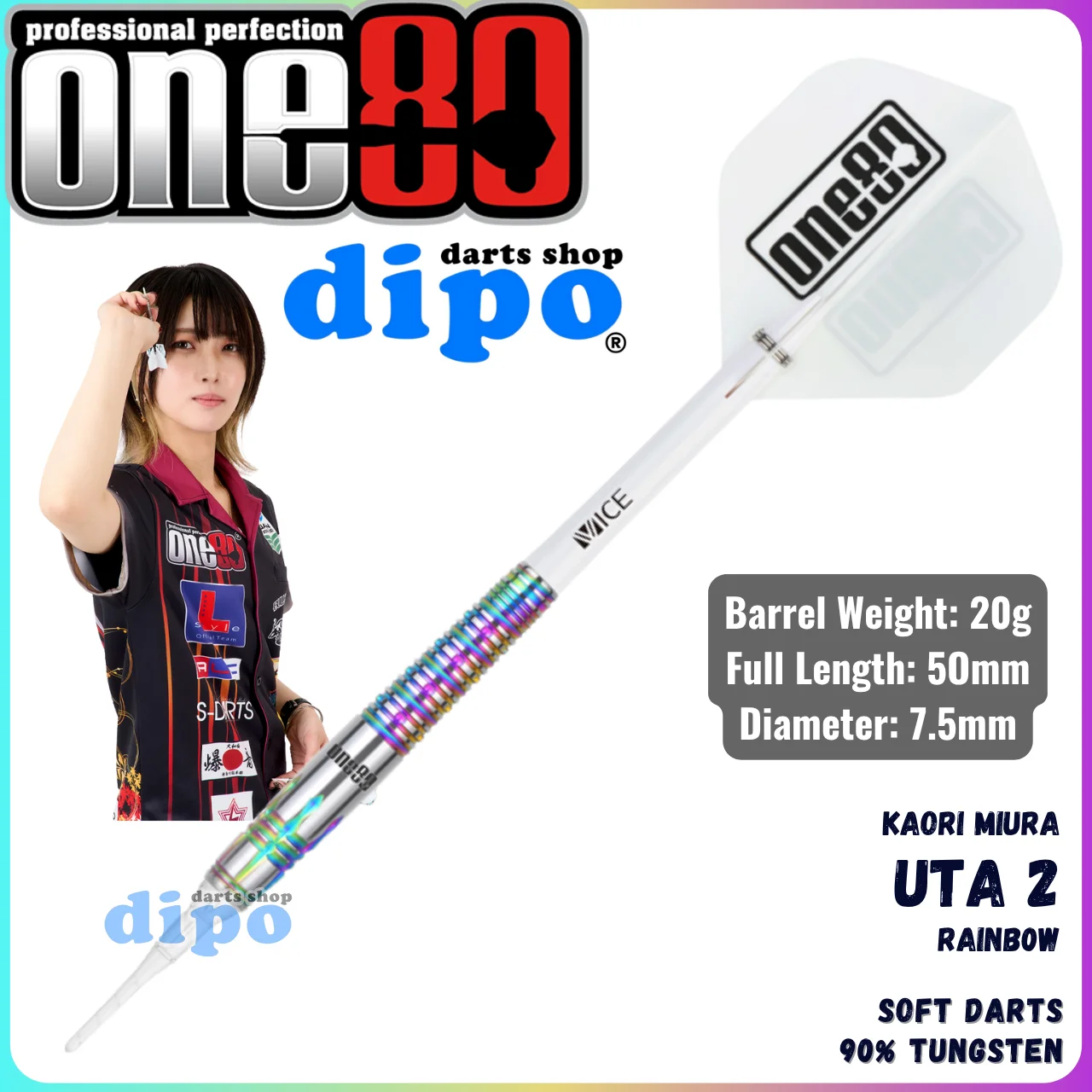 ONE80 UTA 2 (KAORI MIURA Model) - ONE80 Soft Darts | Dipo Darts Shop ONE80 UTA 2 (KAORI MIURA Model) - ONE80 Soft Darts | Dipo Darts Shop