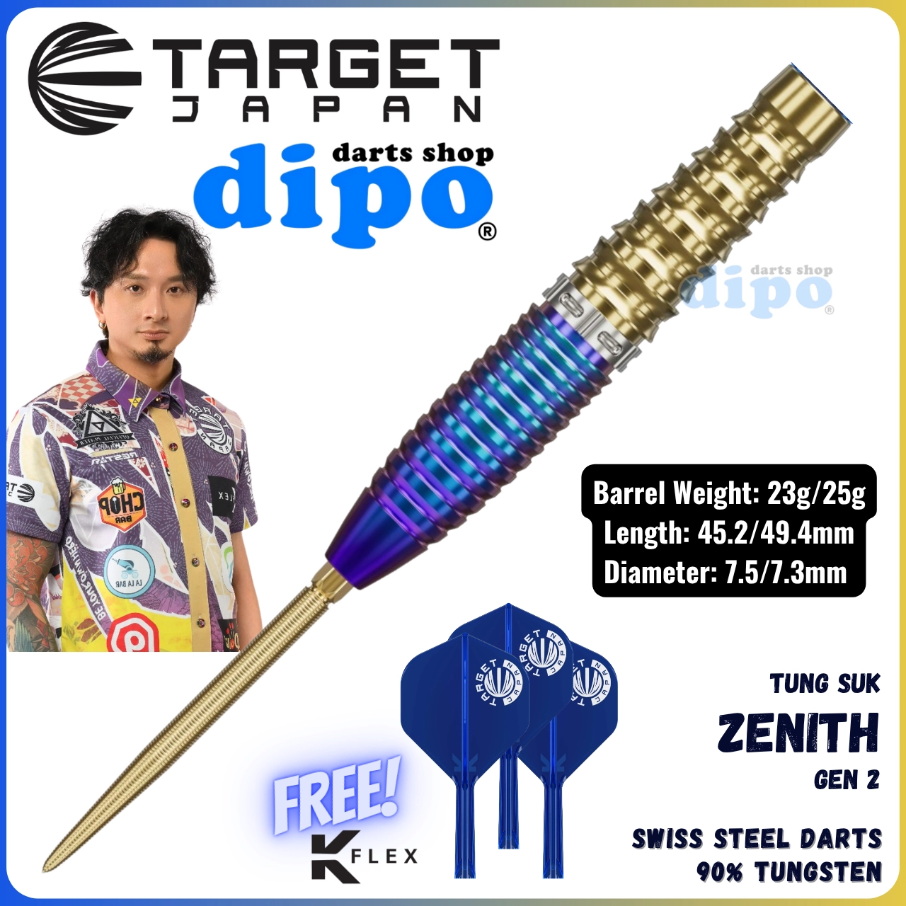 TARGET ZENITH GEN 2 (TUNG SUK Prime Series) - TARGET Steel Darts TARGET ZENITH GEN 2 (TUNG SUK Prime Series) - TARGET Steel Darts