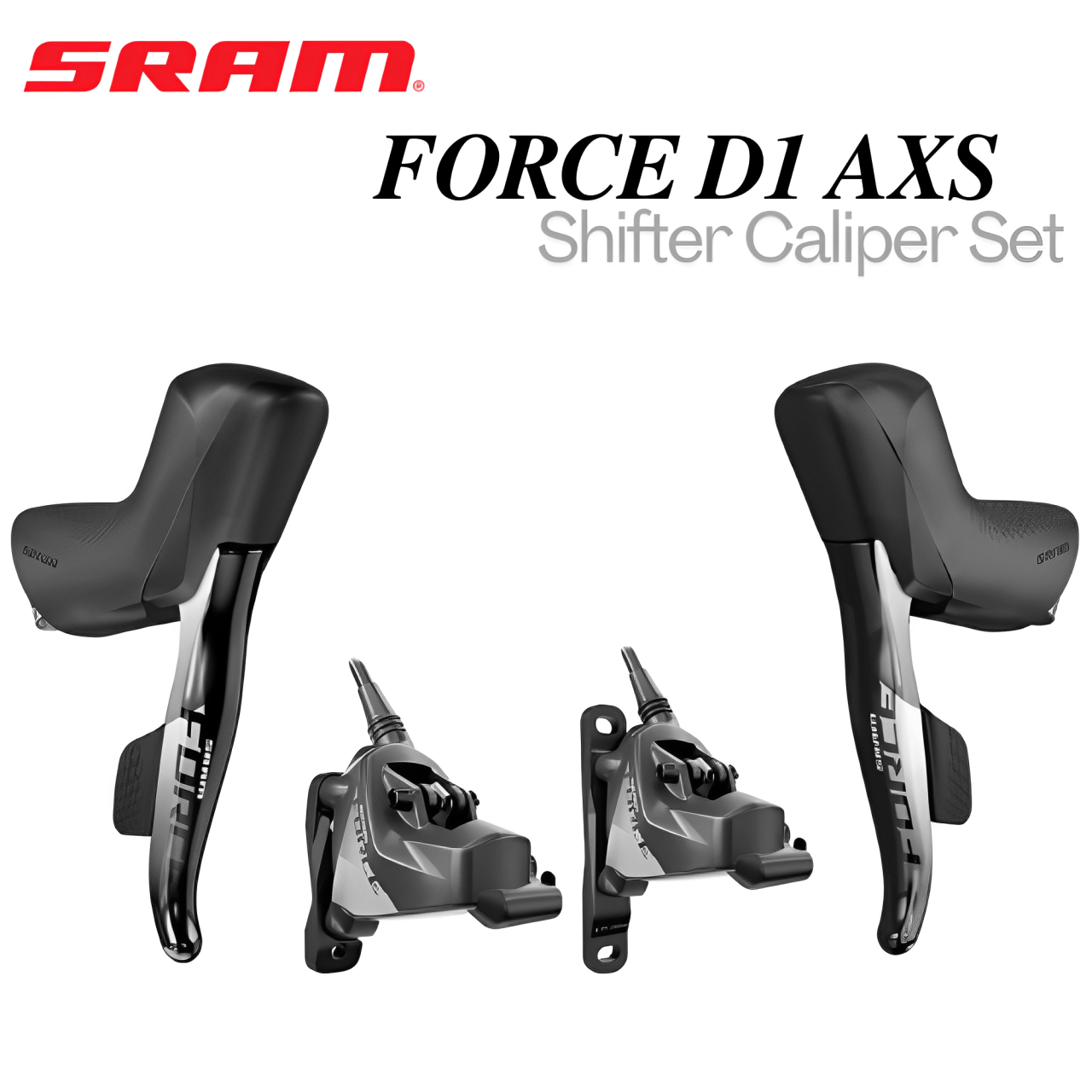SRAM FORCE D1 Shifter With Caliper Set Disc Brake AXS 2x12 Flat SRAM FORCE D1 Shifter With Caliper Set Disc Brake AXS 2x12 Flat