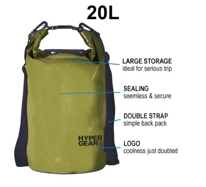 Hypergear 20l waterproof backpack sales