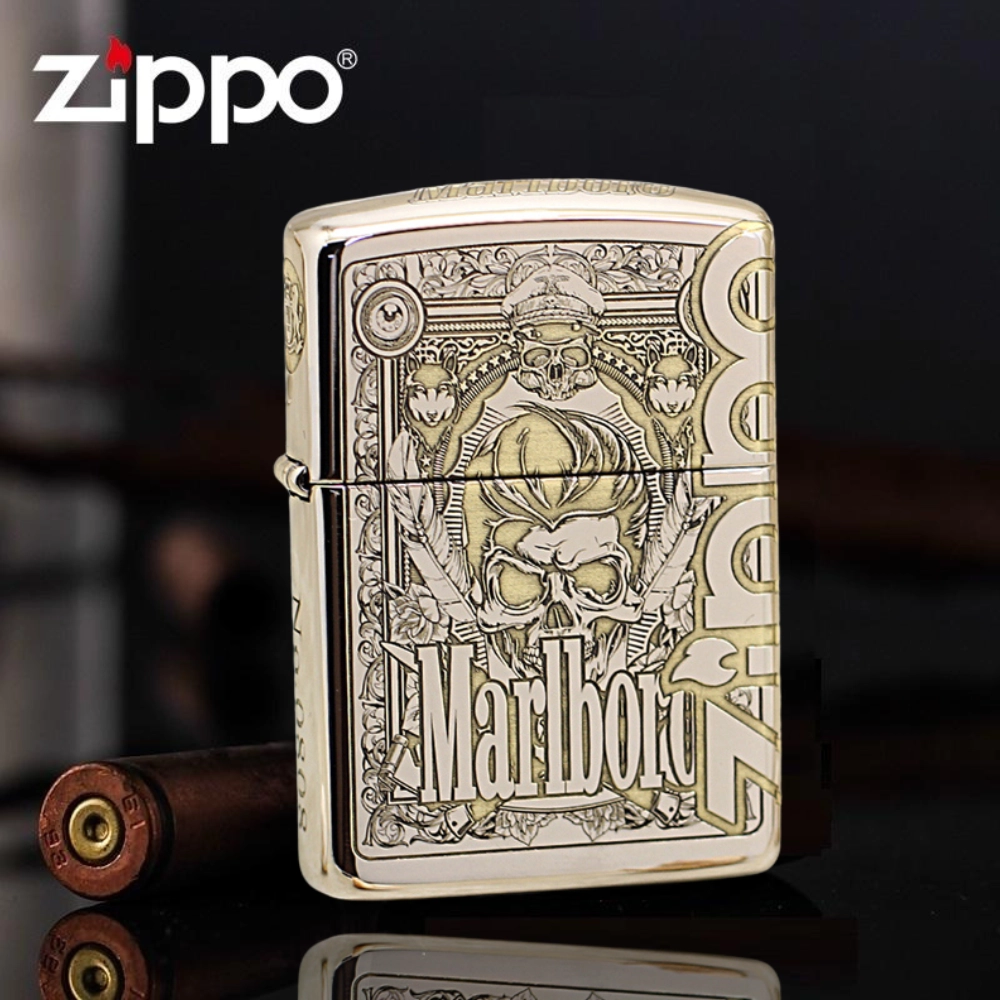 Sterling Silver Carved Marlboro Leader Limited Edition Zippo Sterling Silver Carved Marlboro Leader Limited Edition Zippo
